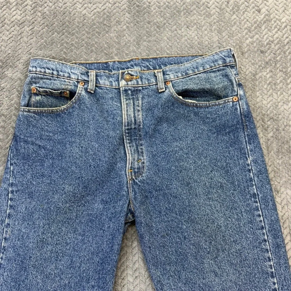 Levi's 505 Regular Fit Jeans Men 36x31 Straight Blue 100% Cotton Made in USA 90s